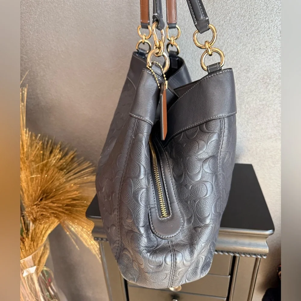 Coach Black and Brown Hobo Bag - Picture 3 of 16